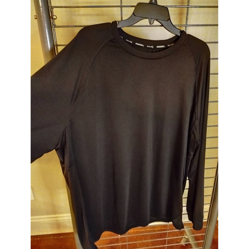 Russell Athletic Men Dri-Power 360 Long Sleeve Training Shirt Black 2XL RM37220B - Picture 2 of 7